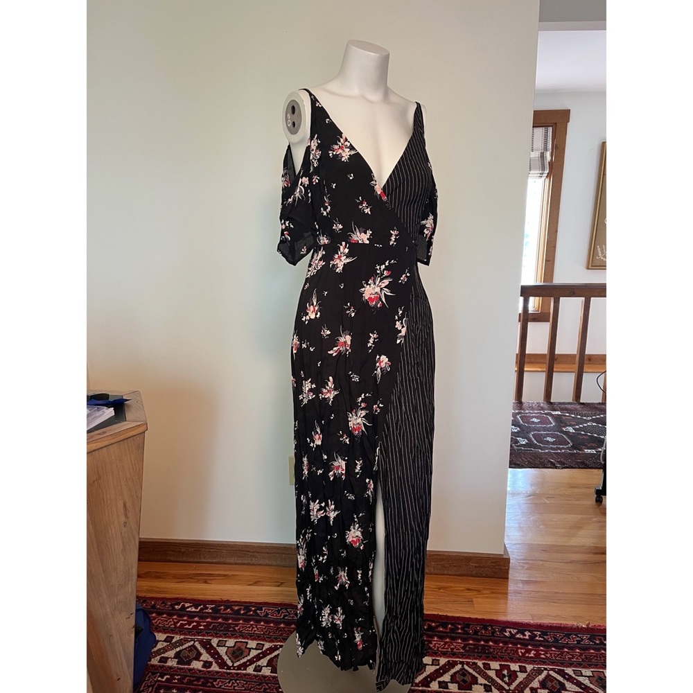 ASOS floral and pinstripe dress